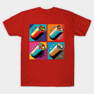 Vibrant Pop Burritos Art - Mexican Cuisine T-Shirt